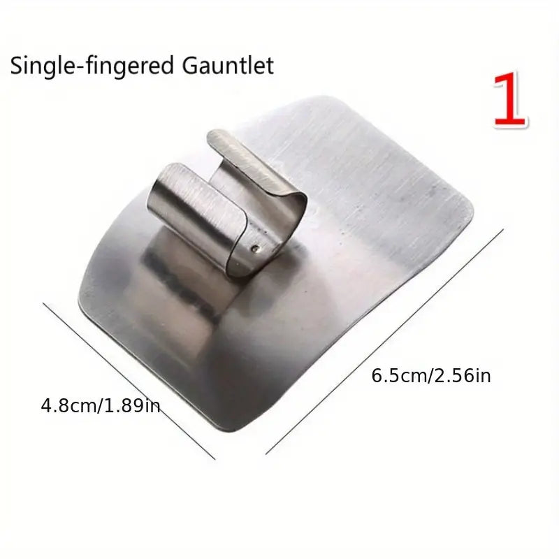 1pc Metal Vegetable Slicing Finger Guard, Manual Single-Fingered Gauntlet
