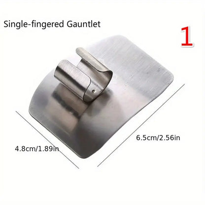 1pc Metal Vegetable Slicing Finger Guard, Manual Single-Fingered Gauntlet